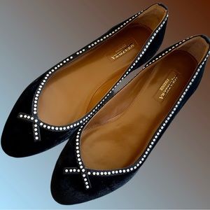 Aquazzura Velvet ballet flats